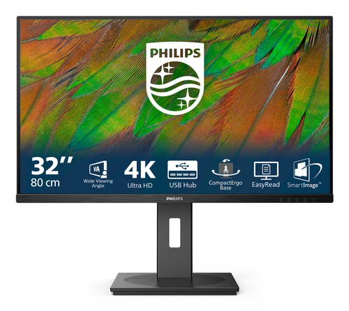 Philips 3000 series 32B1N3800/00 Computerbildschirm 81,3 cm (32") 3840 x 2160 Pixel 4K Ultra HD LCD Schwarz