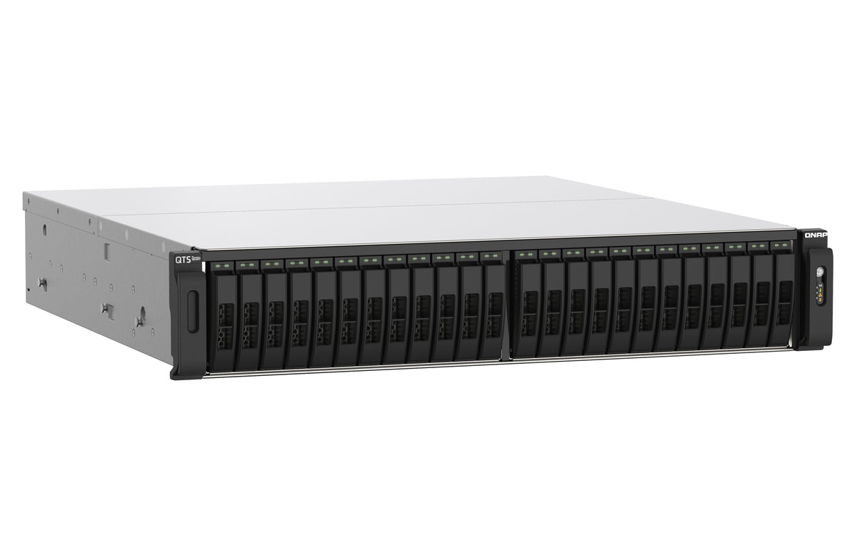 QNAP TS-h2490FU NAS Rack (2U) EPYC 7302P 128 GB DDR4 0 TB QuTS hero Schwarz, Grau