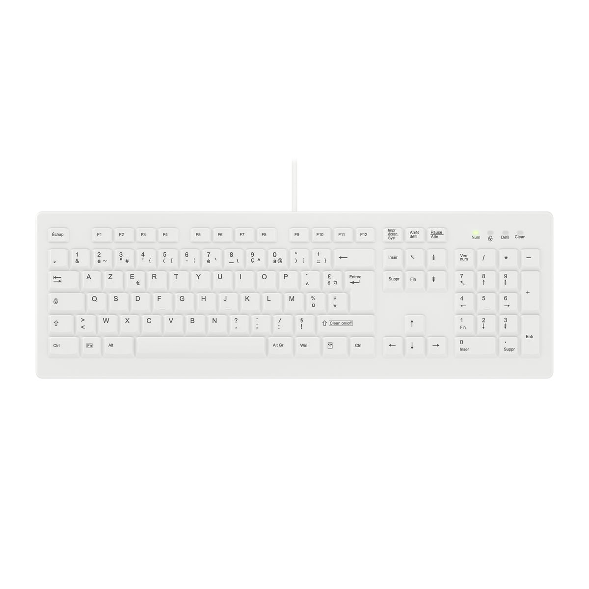 Contour Design Active Key AK-C8100F-U1-W/FR Tastatur Medizinisch USB AZERTY Französisch Weiß