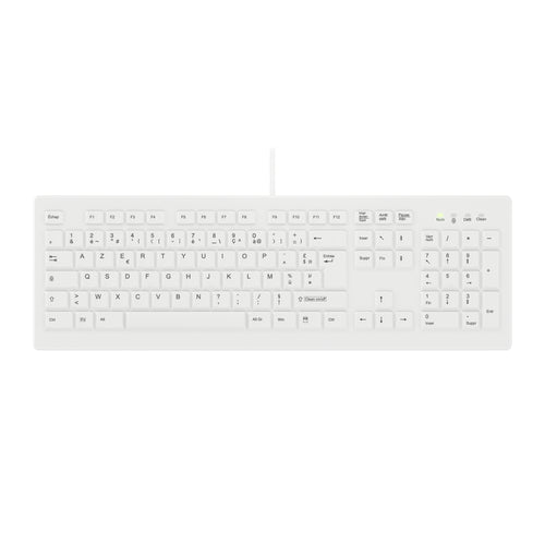 Contour Design Active Key AK-C8100F-U1-W/FR Tastatur Medizinisch USB AZERTY Französisch Weiß