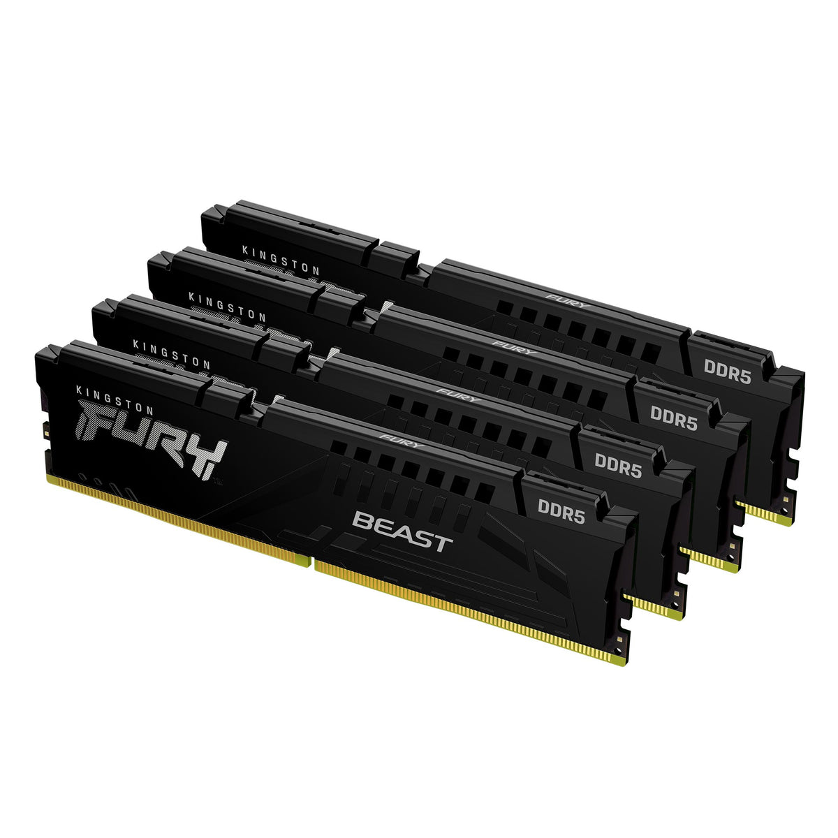 Kingston Technology FURY Beast 64 GB 6000 MT/s DDR5 CL40 DIMM (4er-Kit) Black XMP