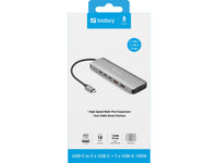 Sandberg 136-79 laptop-dockingstation & portreplikator Kabelgebunden USB 3.2 Gen 2 (3.1 Gen 2) Type-C Grau
