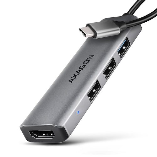 Axagon HMC-H3A USB 5Gbps hub, 3x USB-A, HDMI 4k/30Hz, 15cm USB-C Kabel