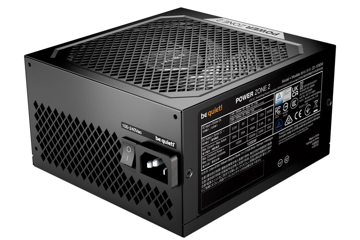 be quiet! POWER ZONE 2 | 1200 W Netzteil 20+4 pin ATX ATX Schwarz