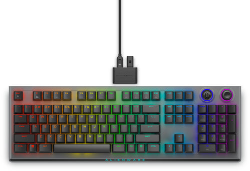 Alienware Tri-Mode AW920K Tastatur Gaming USB + RF Wireless + Bluetooth Grau