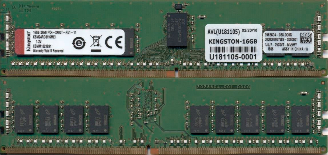 Kingston Technology KSM24RD8/16MEI Speichermodul 16 GB 1 x 16 GB DDR4 288-pin DIMM ECC