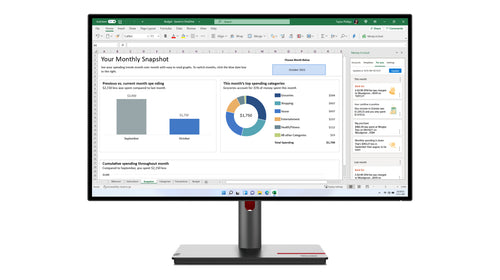 Lenovo ThinkVision P27h-30 Computerbildschirm 68,6 cm (27") 2560 x 1440 Pixel Quad HD LCD Schwarz