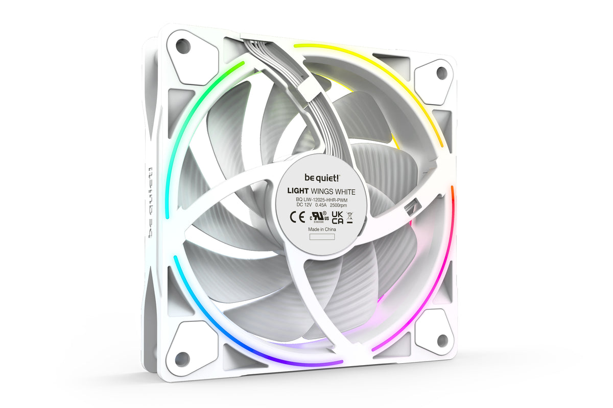 be quiet! Light Wings White | 120mm PWM high-speed Triple-Pack Computergehäuse Ventilator 12 cm Weiß 3 Stück(e)