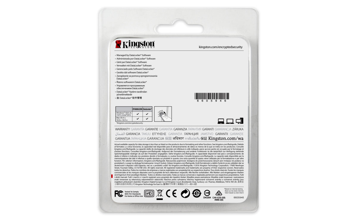 Kingston Technology DataTraveler 4000G2 with Management 4GB USB-Stick USB Typ-A 3.2 Gen 1 (3.1 Gen 1) Schwarz