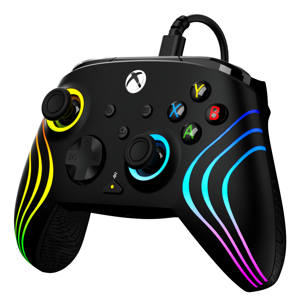 Turtle Beach Afterglow Wave Controller Schwarz Wired RGB Gaming Controller – Lizenziert für Xbox Series X oder S, Xbox One und Windows
