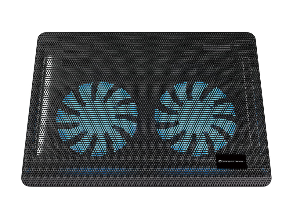 Tapis refroidisseur pour ordinateur portable Conceptronic CNBCOOLPAD2F avec 2 ventilateurs