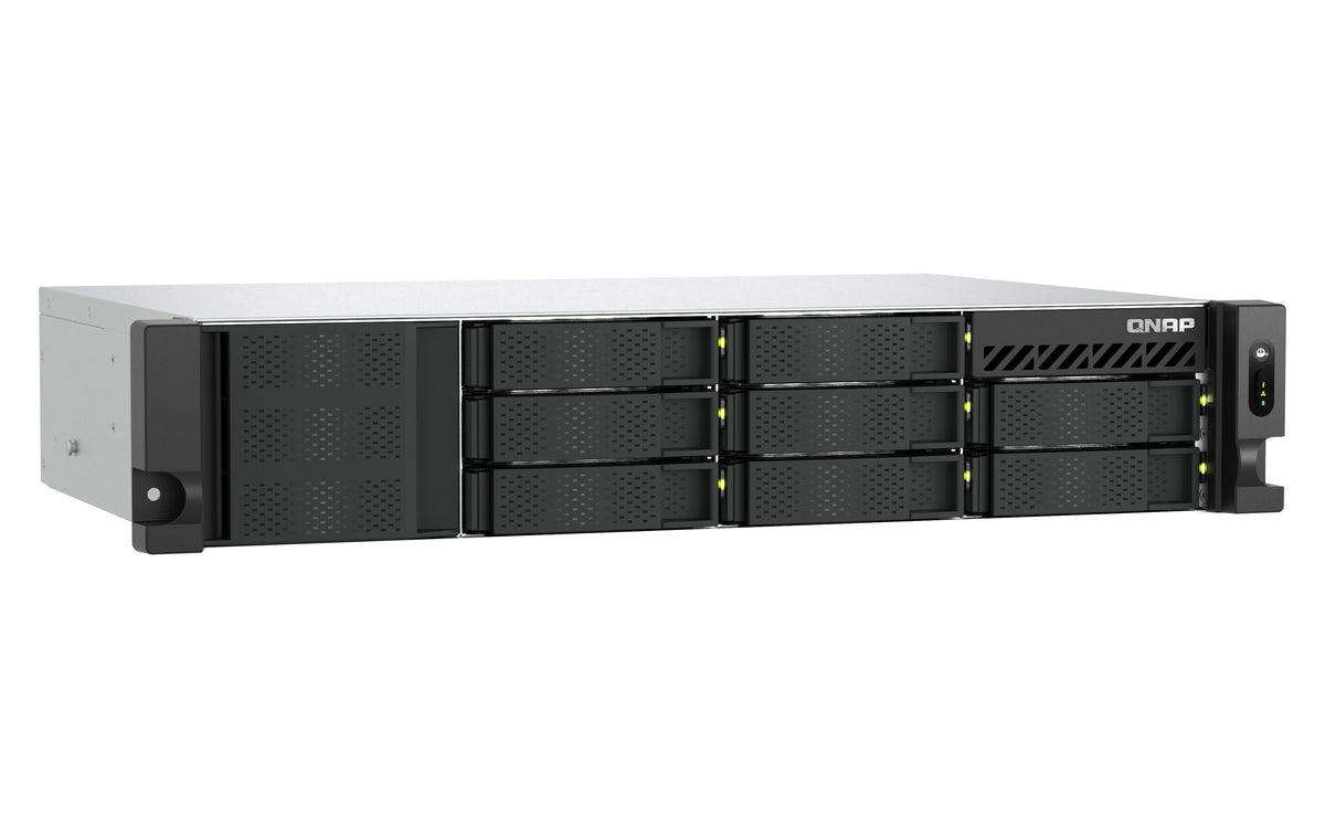 QNAP TS-855EU-RP NAS Rack (2U) Intel Atom® C5125 8 GB DDR4 0 TB QuTS hero Schwarz