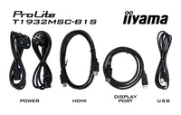 iiyama ProLite T1932MSC-B1S Computerbildschirm 48,3 cm (19") 1280 x 1024 Pixel Full HD LED Touchscreen Tisch Schwarz