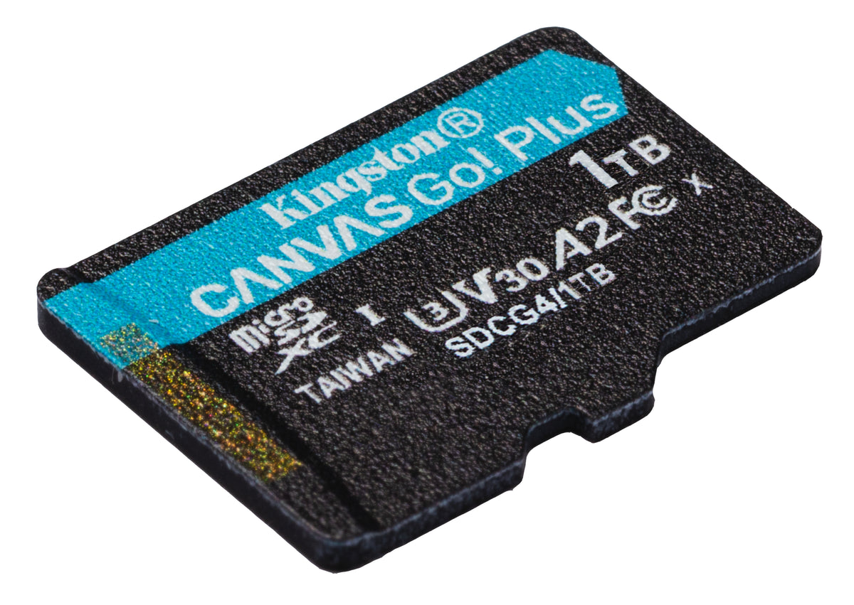 Kingston Technology 1TB microSDXC Canvas Go Plus Gen4 200 MB/s A2 U3 V30-Karte + Adapter