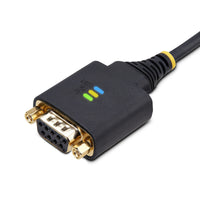 StarTech.com 3m USB Null Modem Seriell Adapterkabel, USB-A auf DB9 RS232, FTDI, COM Retention, LED, wechselbare DB9 Schrauben und Muttern, Level-4 ESD-Schutz, Windows, macOS, ChromeOS und Linux - Robuste TPE-Konstruktion