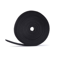 StarTech.com 22,8m Klettbandrolle schwarz, 12,7mm breit, zuschneidbare wiederverwendbare Kabelbinder, Klettverschluss Rolle für Kabelmanagement, verstellbare Klettkabelbinder