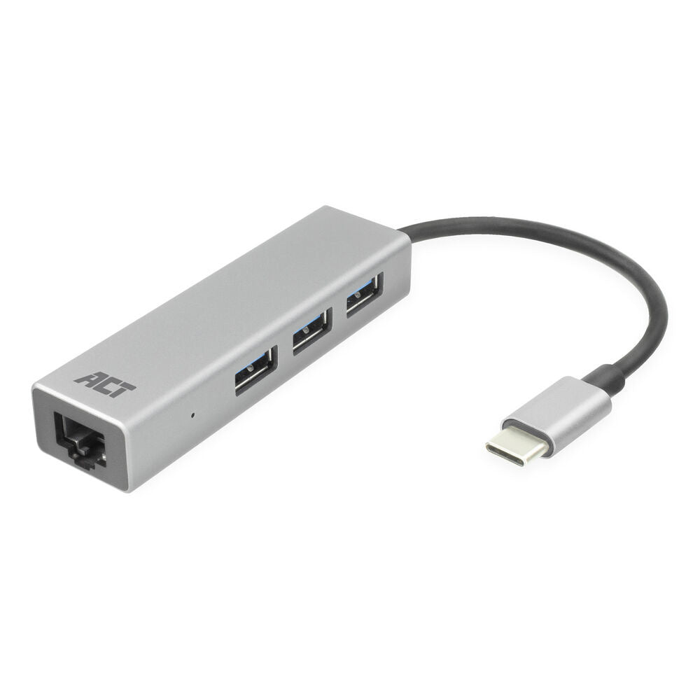 ACT USB-C-Hub 3.0, 3x USB-A, Gigabit-Ethernet