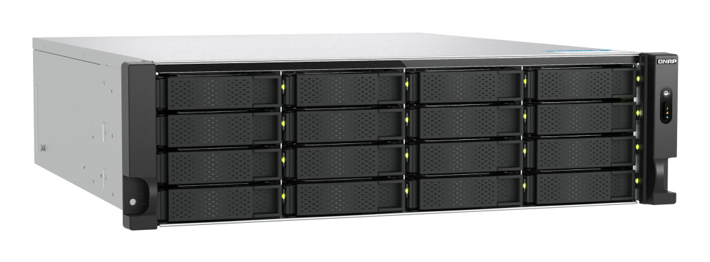QNAP TS-H1677AXU-RP Speicherserver Rack (3U) AMD Ryzen™ 7 7745 32 GB DDR5 0 TB QNAP QTS Schwarz, Grau