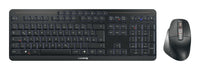 CHERRY Stream desktop ultimate Tastatur Maus enthalten Heimbüro USB + RF Wireless + Bluetooth QWERTZ Deutsch Schwarz