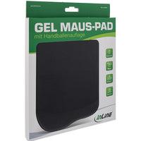 InLine Maus-Pad, mit Gel Handballenauflage, 235x185x25mm, schwarz