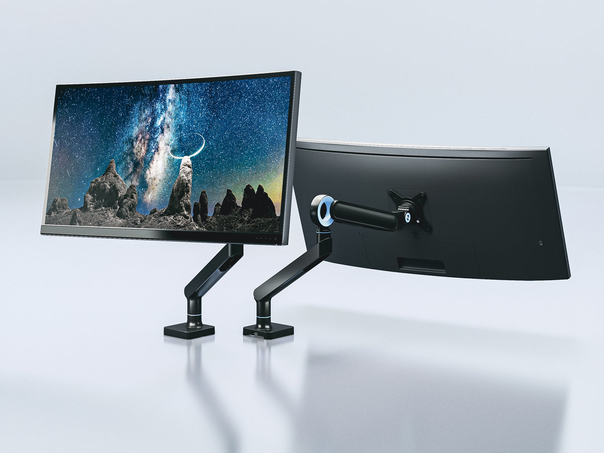 Equip 17"-35" Premium Monitor Schreibtischhalterung, Schwarz