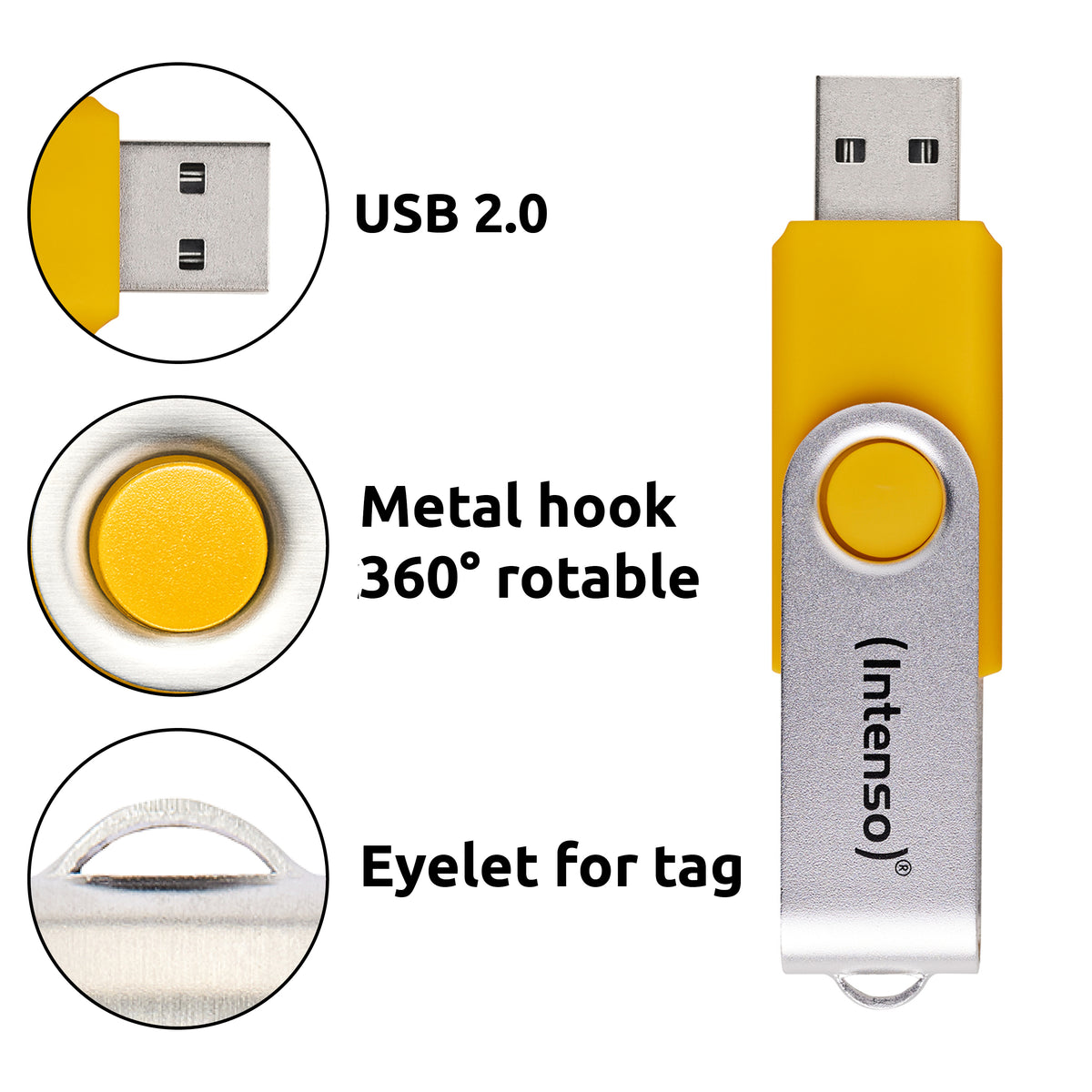 Intenso 5 x USB-Stick Office Line, 64 GB, USB-A, 3.2 Gen 1x1, bunt