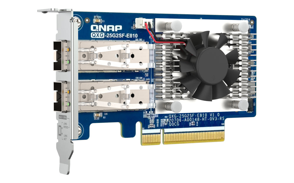 QNAP QXG-25G2SF-E810 Netzwerkkarte Eingebaut Faser 25000 Mbit/s