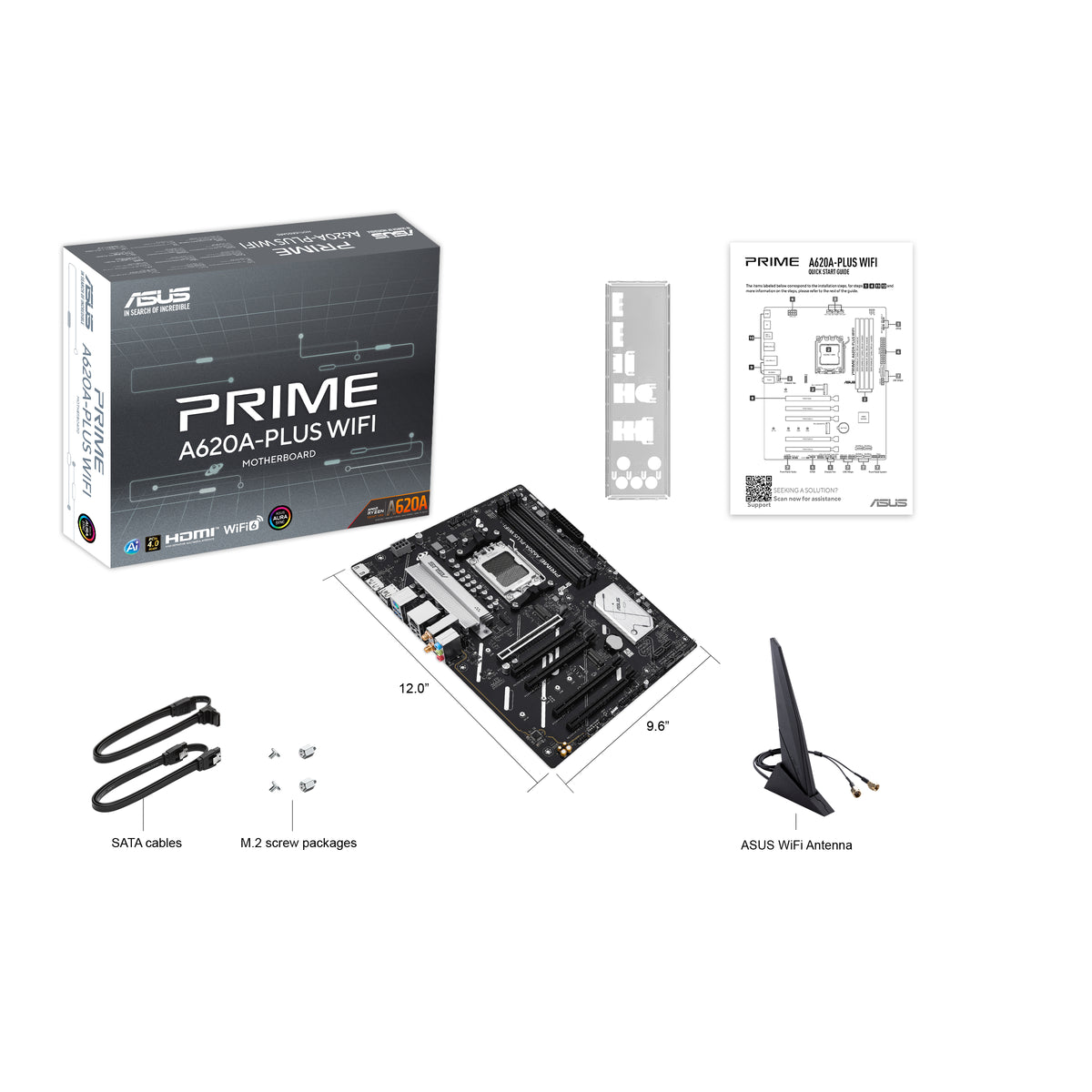 ASUS PRIME A620A-PLUS WIFI AMD A620A Sockel AM5 ATX