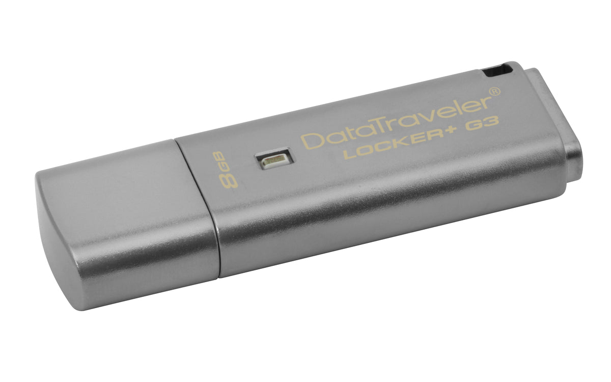 Kingston Technology DataTraveler Locker+ G3 8GB USB-Stick USB Typ-A 3.2 Gen 1 (3.1 Gen 1) Silber