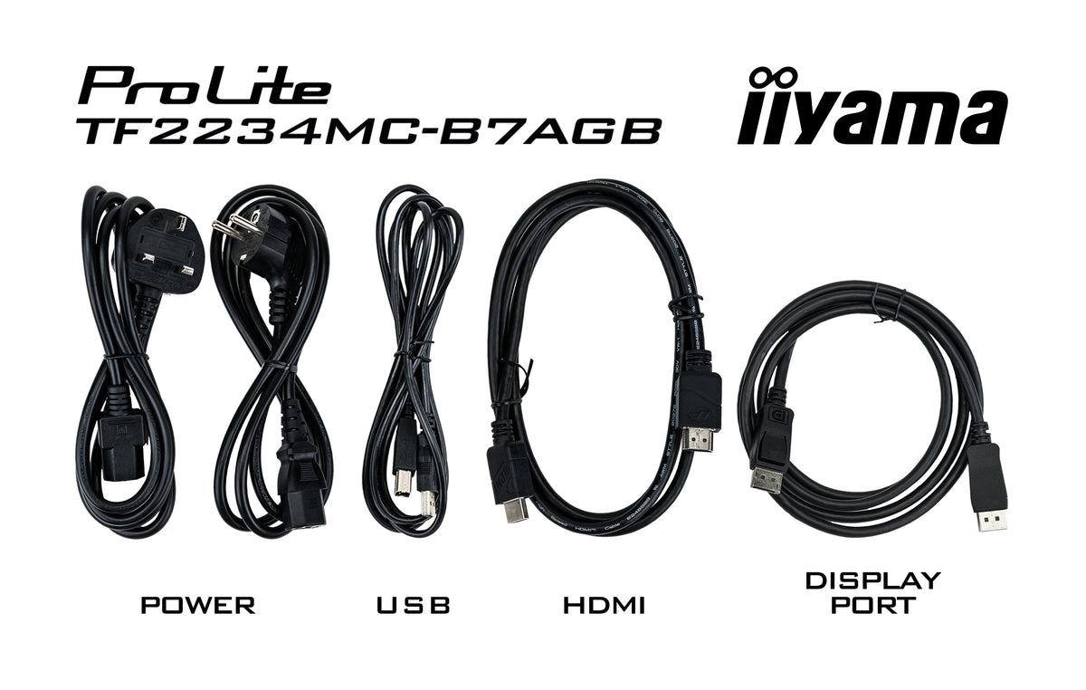 iiyama ProLite TF2234MC-B7AGB Computerbildschirm 54,6 cm (21.5") 1920 x 1080 Pixel Full HD LED Touchscreen Multi-Nutzer Schwarz