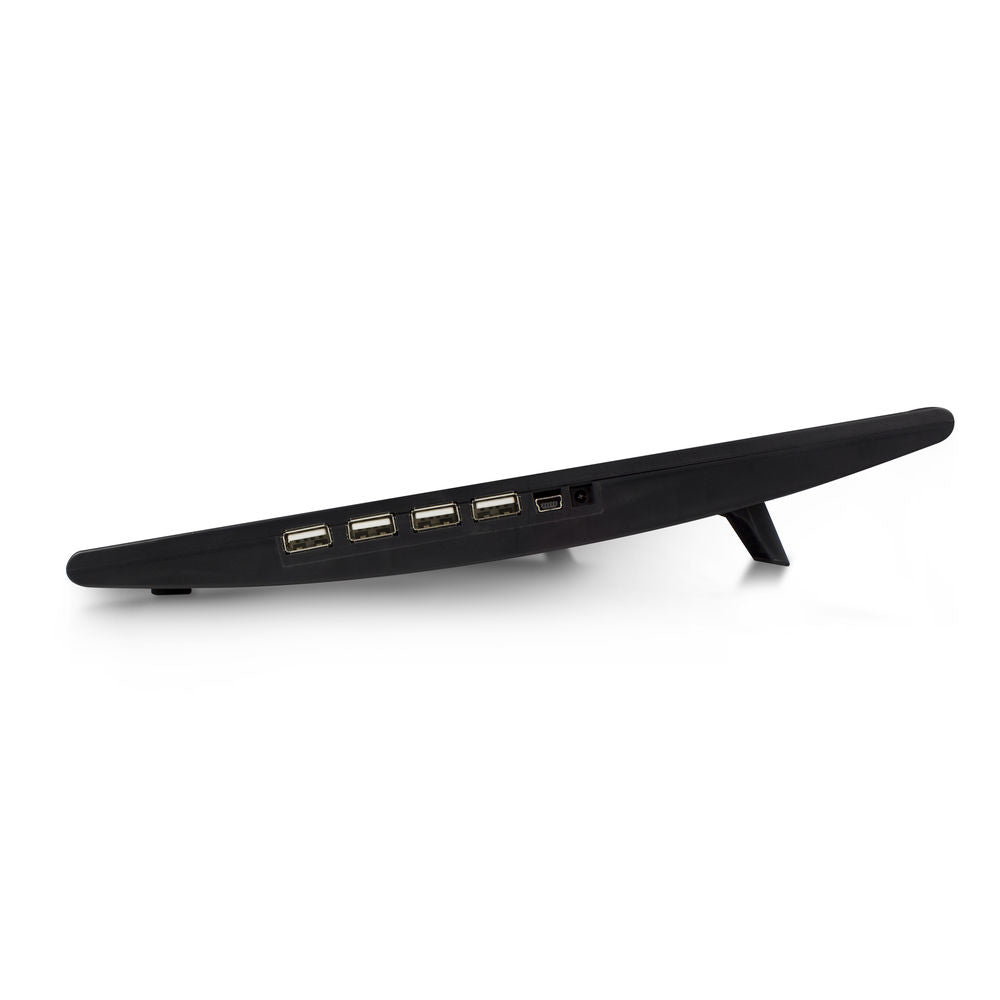 ACT Laptop-Kühlständer, bis zu 17", höhenverstellbar (2 Positionen), 4-Port-Hub