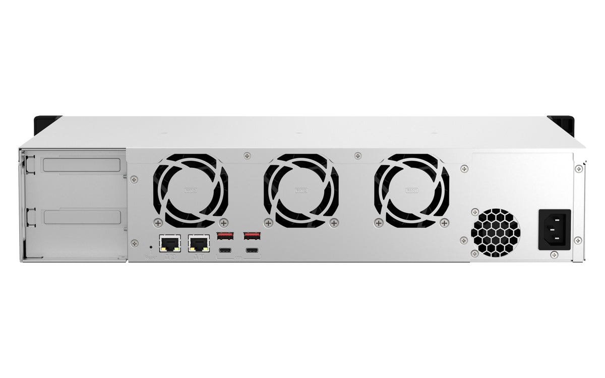 QNAP TS-873AEU-4G NAS & Speicherserver Rack (2U) Ryzen Embedded V1500B 4 GB DDR4 0 TB QuTS hero Schwarz