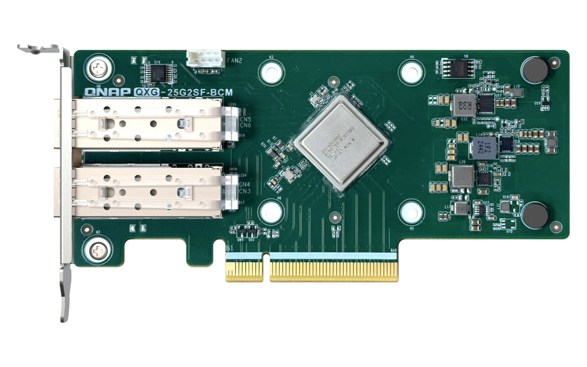 QNAP QXG-25G2SF-BCM Netzwerkkarte Eingebaut Faser 25000 Mbit/s