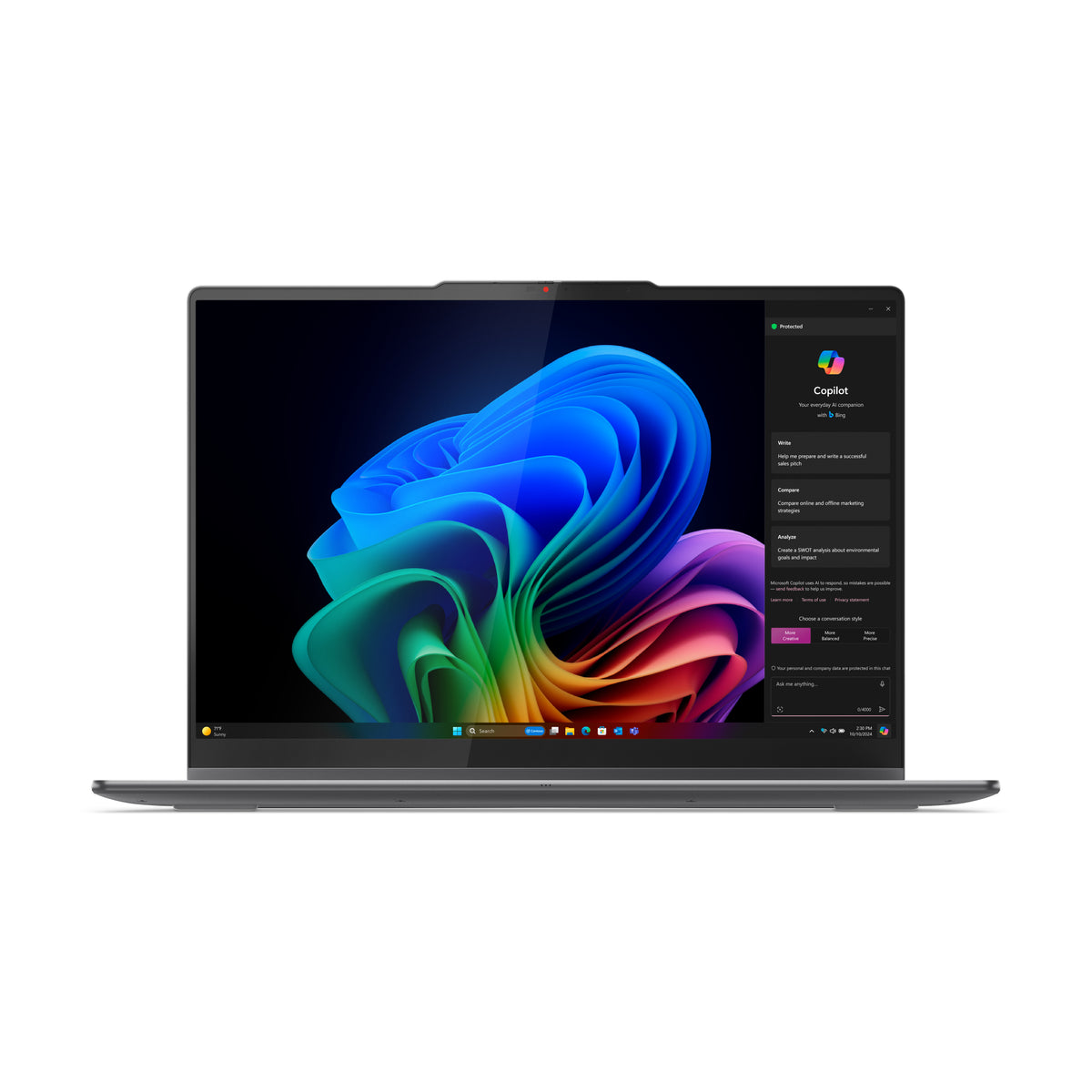 Lenovo Yoga 7 2-in-1 16ILL10 Copilot+ PC Intel Core Ultra 7 258V Hybrid (2-in-1) 40,6 cm (16") Touchscreen 2.8K 32 GB LPDDR5x-SDRAM 1 TB SSD Wi-Fi 7 (802.11be) Windows 11 Pro Schweiz Grau