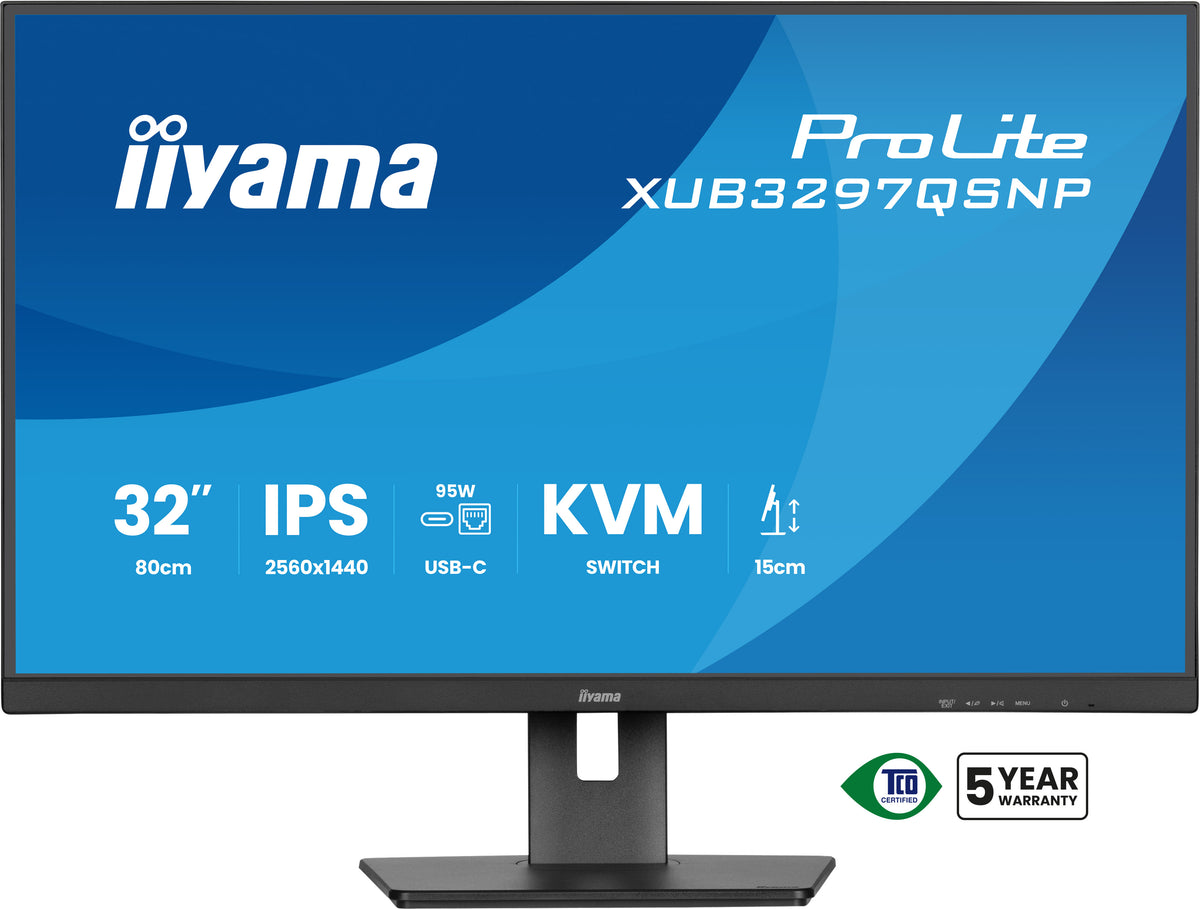 iiyama ProLite XUB3297QSNP-B1 Computerbildschirm 81,3 cm (32") 2560 x 1440 Pixel Quad HD LED Schwarz