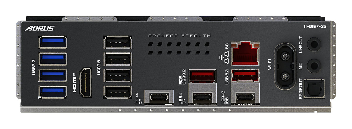 GIGABYTE X870 AORUS STEALTH Mainboard - Unterstützt AMD Ryzen 9000 CPUs, digitales 16+2+2-Phasen-VRM, bis zu 8200MHz DDR5 (O.C.), 2xPCIe 5.0 + 2xPCIe 4.0, Wi-Fi 7, 5GbE LAN, USB 4
