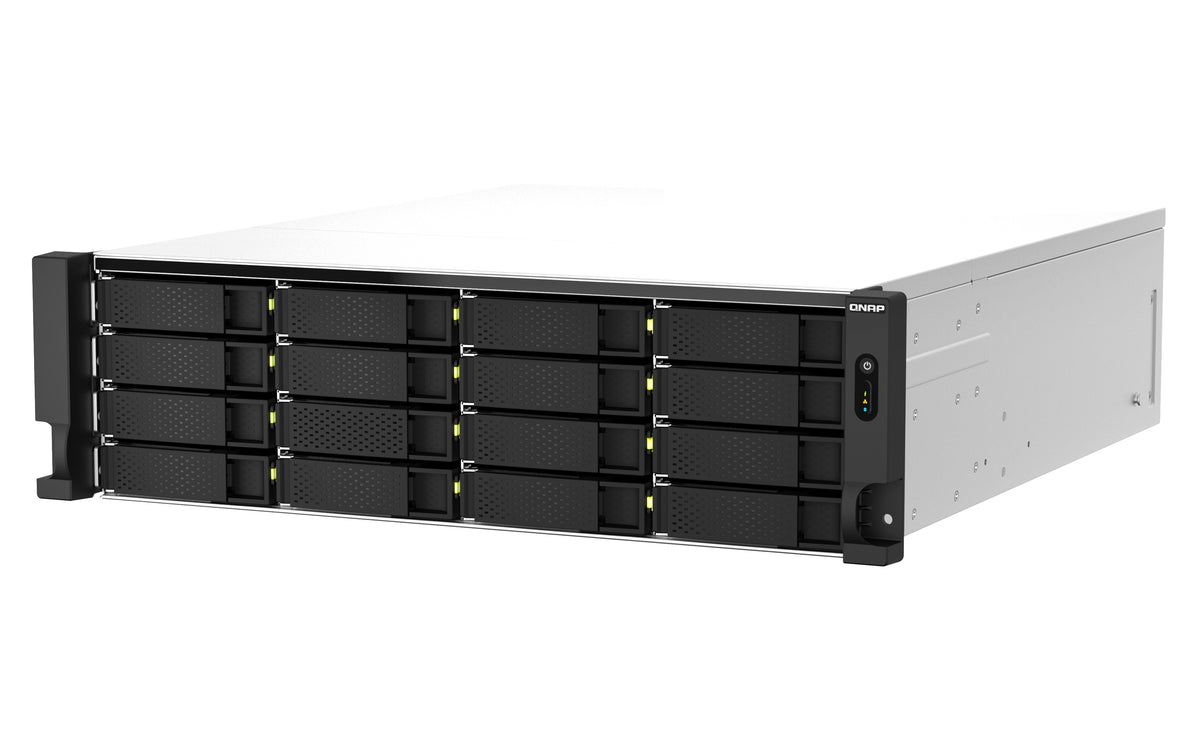 QNAP TS-h2287XU-RP NAS Rack (3U) Intel Xeon E E-2336 32 GB DDR4 0 TB QuTS hero Schwarz, Weiß