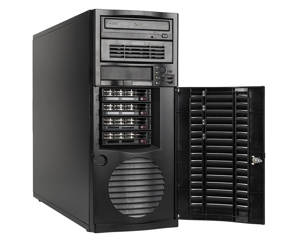 bluechip SERVERline T40321s Tower, Intel® Xeon® Silver 4410Y Prozessor / bis zu 3.90 GHz, 32 GB DDR5, 2 x 960 GB SSD, 2 x RJ45 (10 Gb/s)