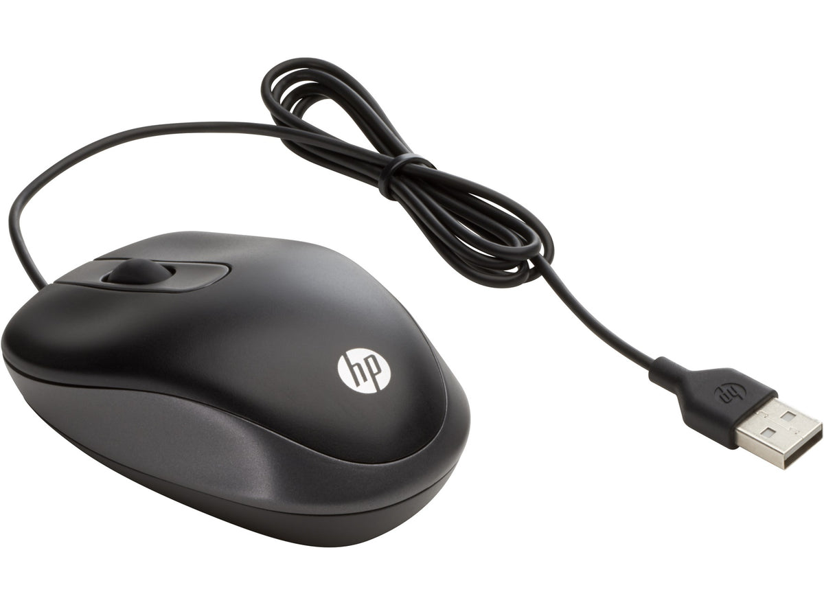 HP USB Travel Mouse Maus Reisen Beidhändig USB Typ-A Optisch 1000 DPI