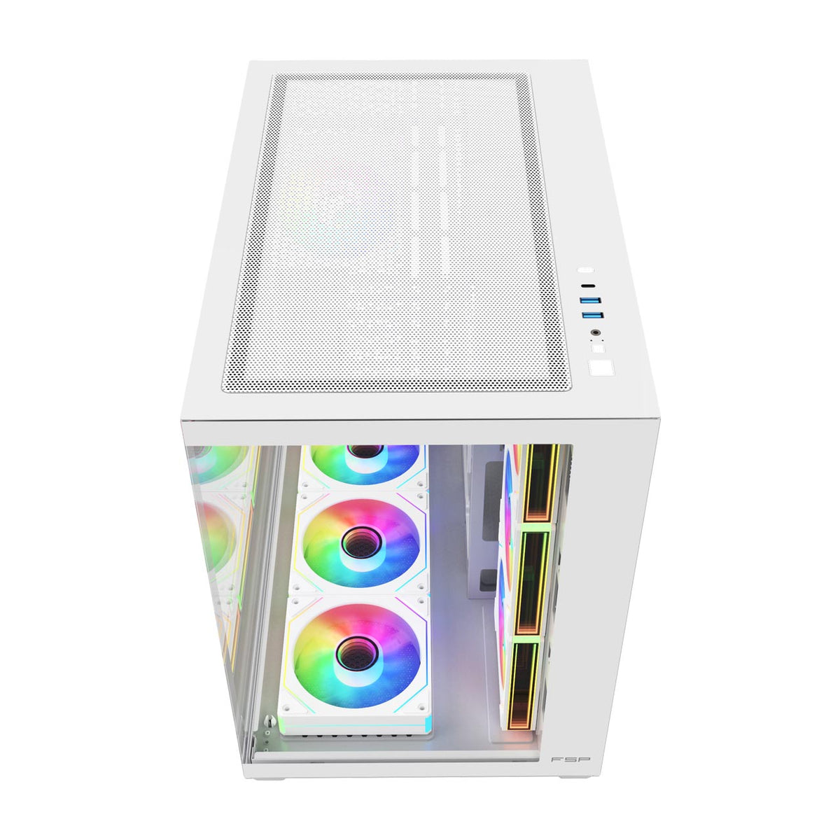 FSP M341-WA Gehäuse Midi Tower mITX, mATX, ATX Weiß ARGB