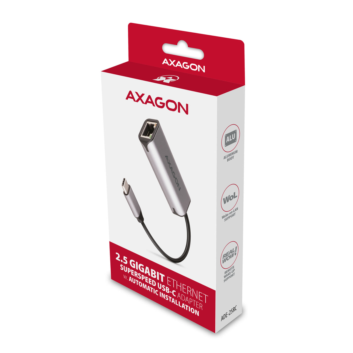Axagon ADE-25RC SuperSpeed USB-C 2.5 Gigabit Ethernet Adapter