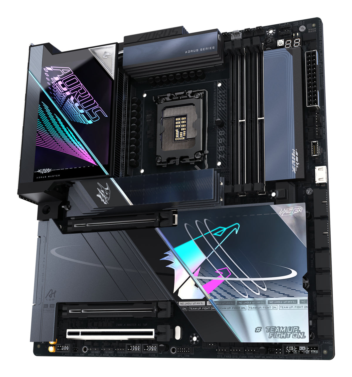 GIGABYTE Z890 AORUS MASTER AI TOP Motherboard - Unterstützt Intel Core Ultra (Serie 2) CPUs, 20+1+2 Phasen VRM, bis zu 9500MHz DDR5 (OC), PCIe 5.0 M.2, Wi-Fi 7, Thunderbolt 4
