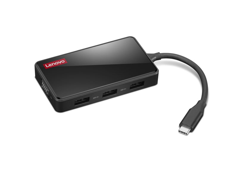 Lenovo GX91M73945 laptop-dockingstation & portreplikator Kabelgebunden USB 3.2 Gen 1 (3.1 Gen 1) Type-C Schwarz