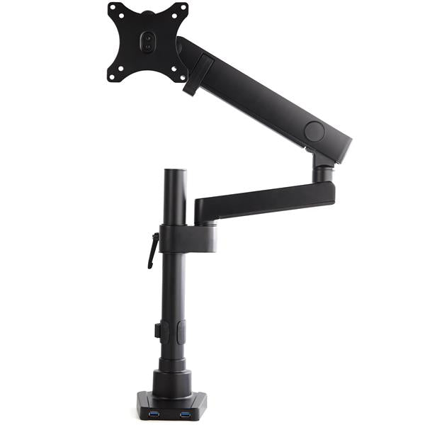 StarTech.com Schreibtisch-Monitorarm mit 2x USB 3.0-Anschlüssen - Monitorhalterung mit Kabelmanagement für bis zu 34 "VESA-Display - Ergonomischer Gelenkarm - Schreibtischklemme/Tülle