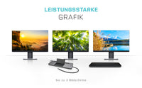 i-tec Metal USB-C Ergonomic 4K 3x Display Docking Station + Power Delivery 85 W