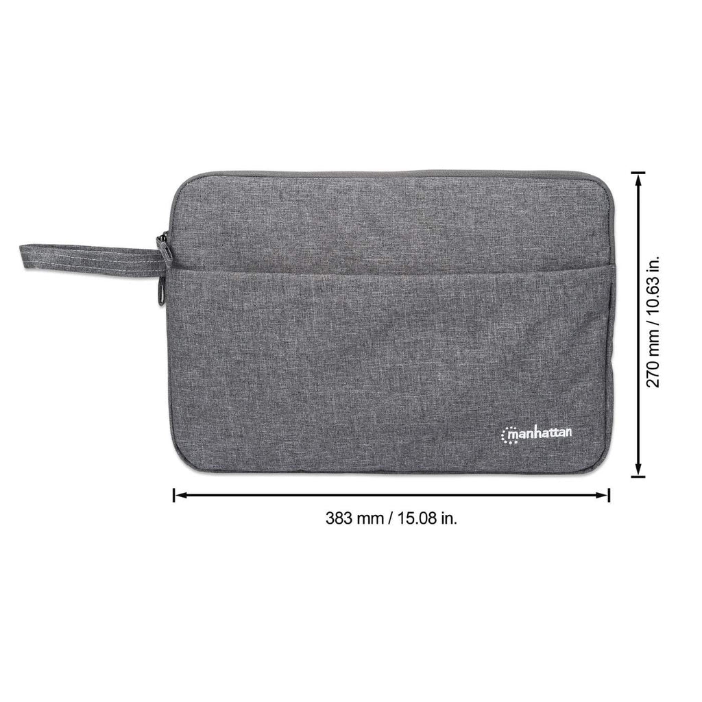 Manhattan Seattle Housse d'ordinateur portable 14,5", Housse de protection pour ordinateurs portables jusqu'à 14,5", chargement par le haut, rembourrage premium, résistant à l'eau, un compartiment intérieur, une poche frontale, anthracite