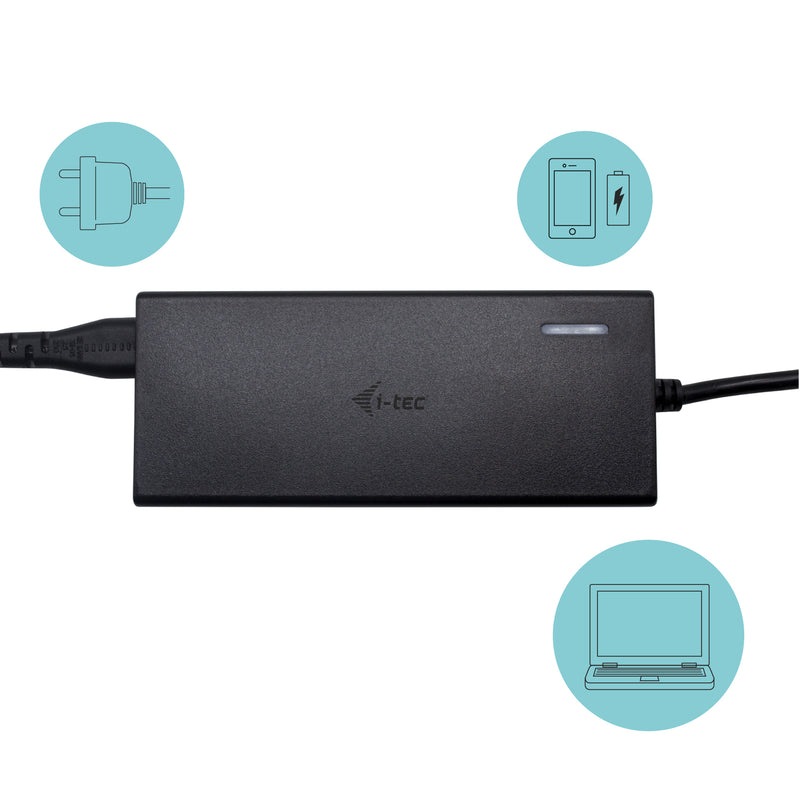 i-tec USB-C HDMI DP Docking Station with Power Delivery 65W + Universal Charger 77 W