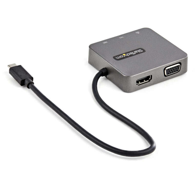 StarTech.com USB C Multiport Adapter mit HDMI und VGA - Mac / Windows / Chrome / Android - USB-C & A Ports - Mobiler USB-C Adapter