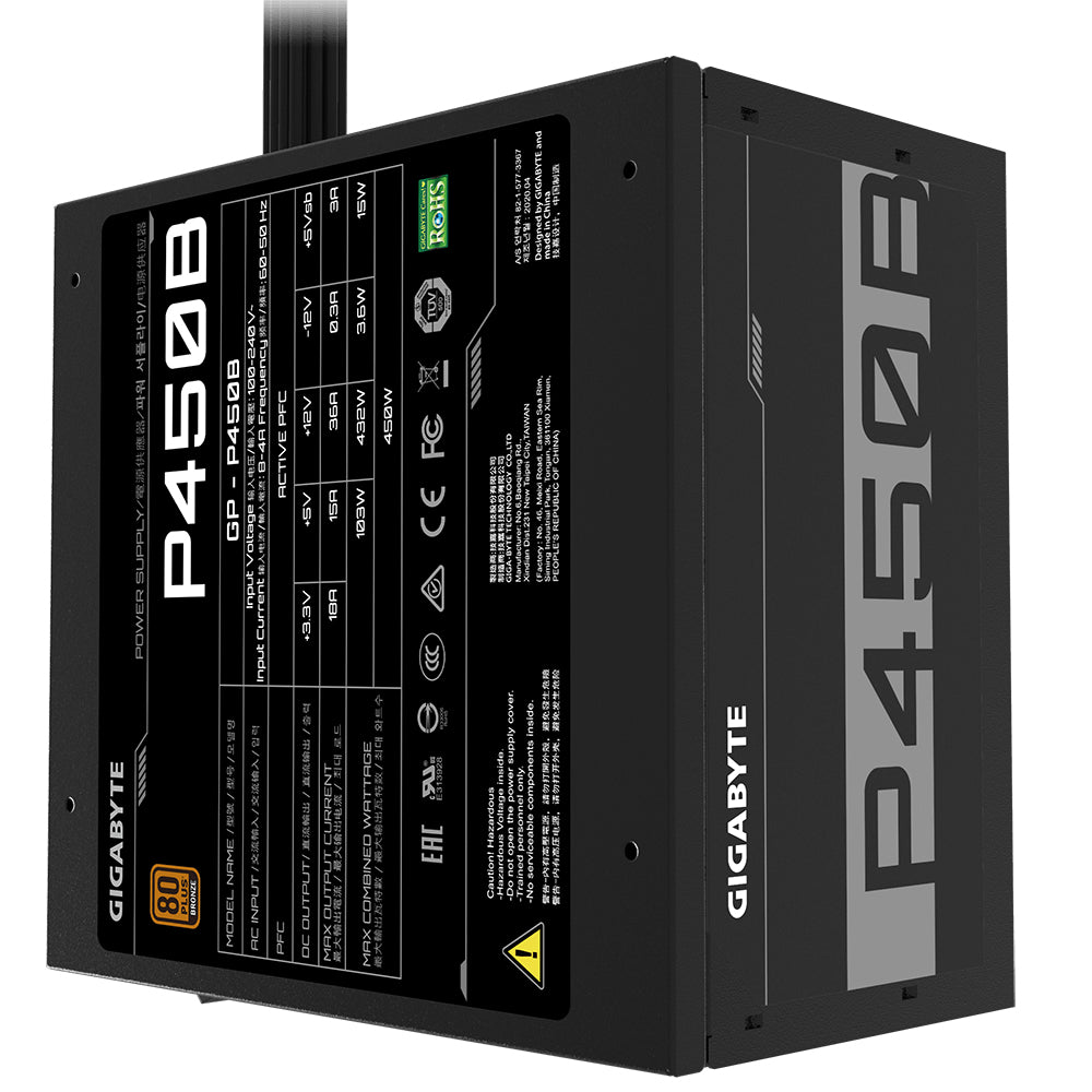 GIGABYTE P450B Netzteil 450 W 20+4 pin ATX ATX Schwarz