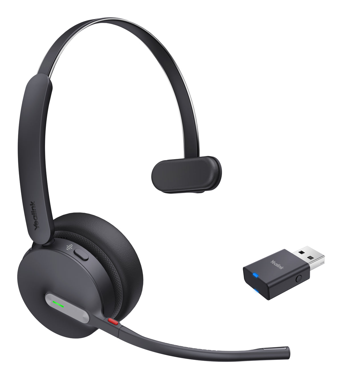 Yealink WH64 Hybrid Mono UC Kopfhörer Kabellos Kopfband Büro/Callcenter Mikro-USB Bluetooth Schwarz